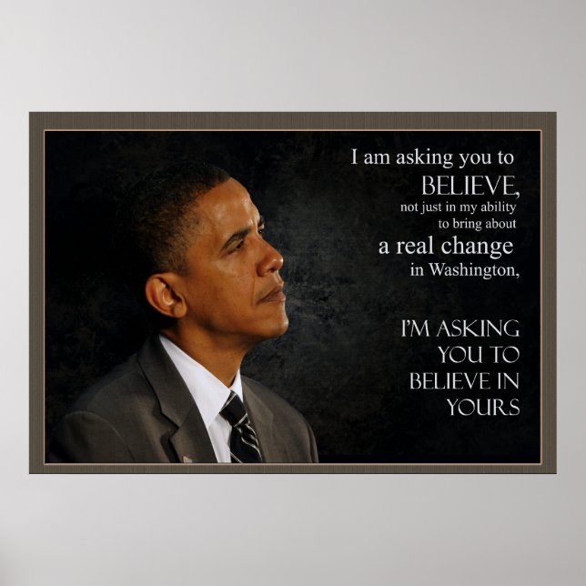 Poster Citation d'Obama (Devant)
