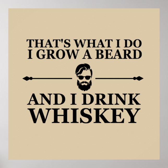 Poster citation drinker drôle whisky (Devant)