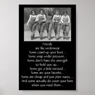 Poster Citation drôle À propos Les amis sont comme les so