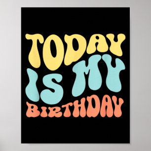 Poster Citation drôle d'anniversaire d'aujourd'hui