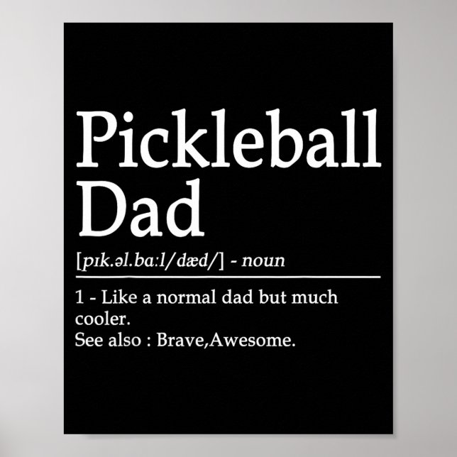 Poster Citation drôle de Ckleball pour papa Définition Pa (Devant)