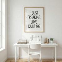 Citation drôle de couture de patchwork Amour Blanc