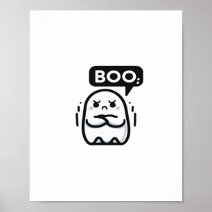Poster Citation drôle de désapprobation Boo
