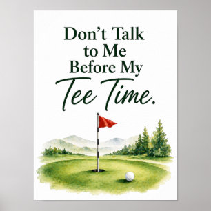 Poster Citation drôle de golf pour golfeur