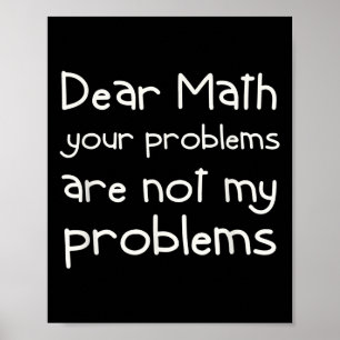 Poster Citation drôle de maths Cher Math Pour Filles Garç
