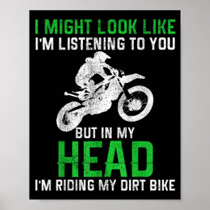Poster Citation drôle de moto cross enduro moto