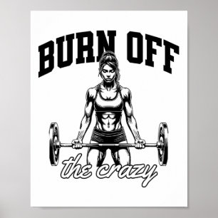 Poster Citation drôle de musculation et de force