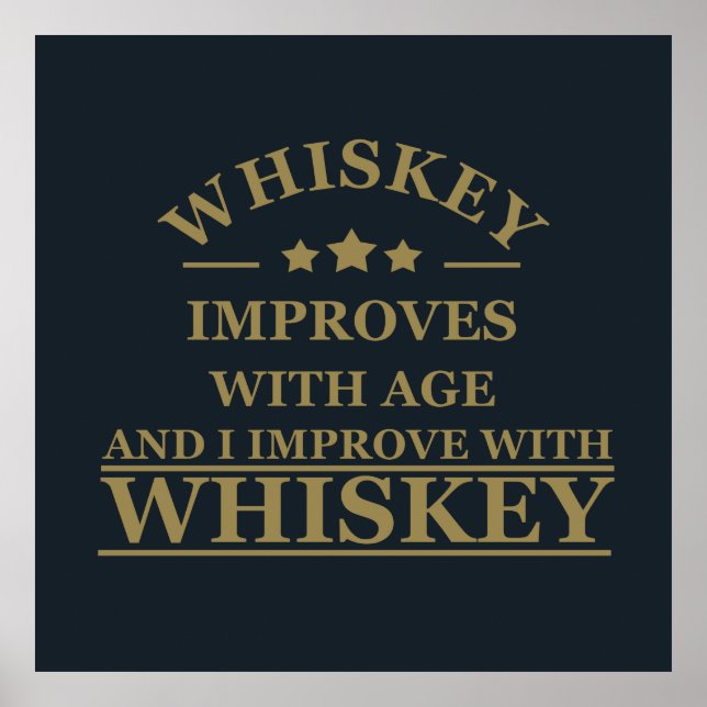 Poster citation drôle de whiskey (Devant)