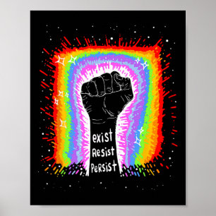 Poster Citation Drôle Exist Resist Persist... Design