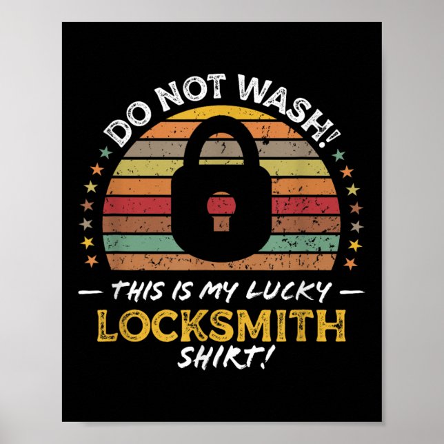 Poster Citation drôle Locksmith, Graphique Lock Picker (Devant)