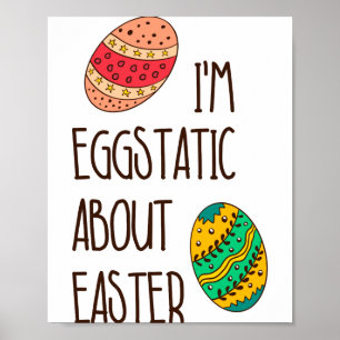 Poster Citation drôle mignonne de Pâques humoristique Egg