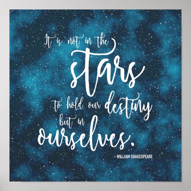 Poster Citation du destin de Night Sky Shakespeare (Devant)
