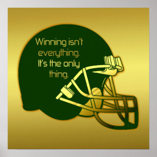 Poster Citation du football en vert : Le gain est la