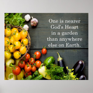 Poster Citation du jardin du coeur de Dieu