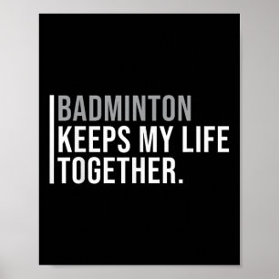 Poster Citation du joueur de badminton de badminton
