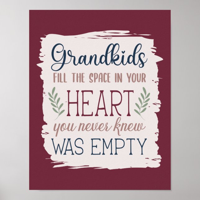 Poster Citation du jour du grand-parent de Sentimental Ke (Devant)