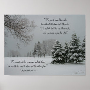 Poster Citation du paysage neigeux d'hiver