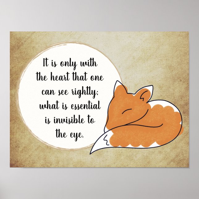 Poster Citation du Petit Prince (Devant)