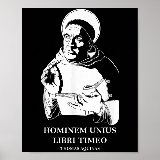 Poster Citation du philosophe Unius Libri Thomas Aquinas (Devant)