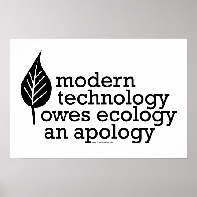 Poster Citation écologique / technologie (Devant)