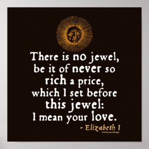 Poster Citation Elizabeth I "Golden Speech"