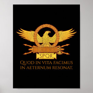 Poster Citation En Latin - Ce Que Nous Faisons Dans La Vi