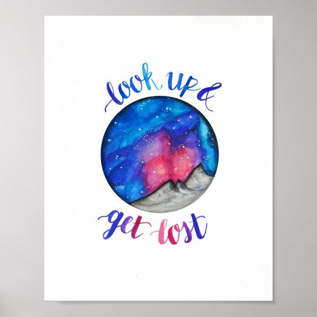 Poster Citation et art de calligraphie aquarelle (Devant)