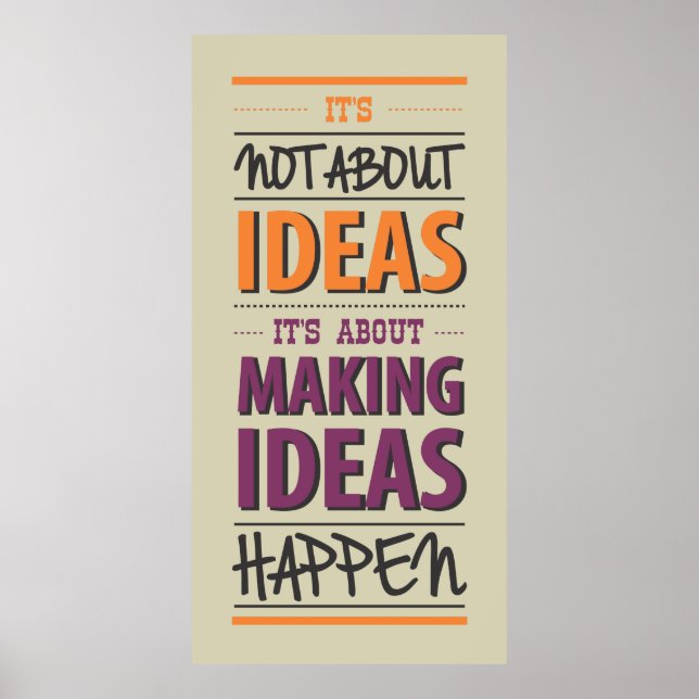 Poster Citation "Faire avancer les idées" (Devant)