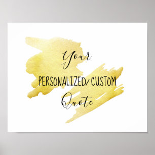 Poster Citation faite sur commande personnalisée par