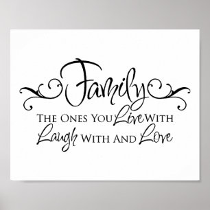 Poster Citation famille et amour