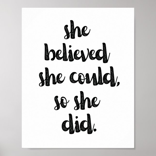 Poster Citation féministe inspirante sur le pouvoir fémin (Devant)