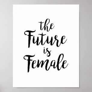 Poster Citation féministe motivationnelle L'avenir est fé