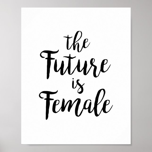 Poster Citation féministe motivationnelle L'avenir est fé (Devant)