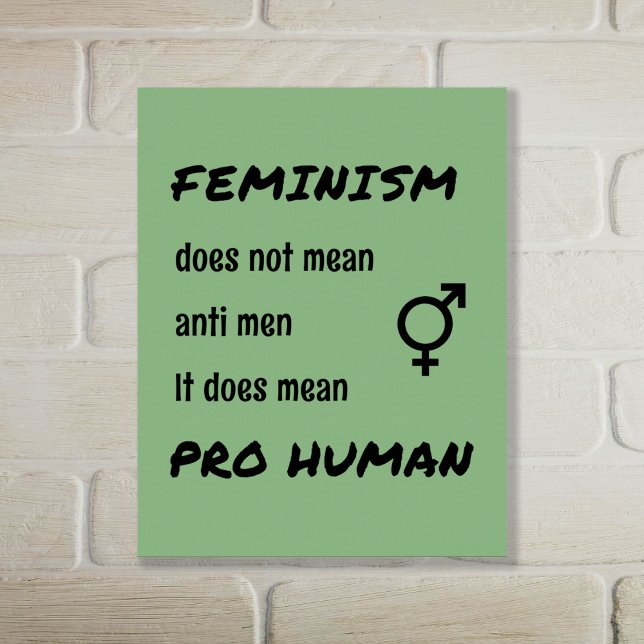 Poster Citation féministe pro humaine inspirante (Créateur téléchargé)