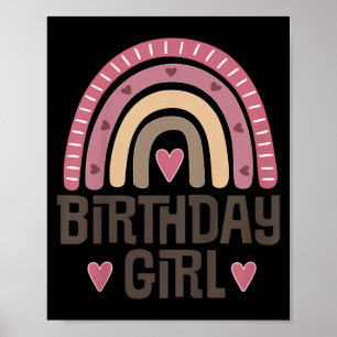Poster Citation Fille Anniversaire Enfant Bohème Arc-en-c