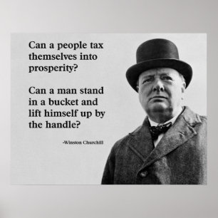 Poster Citation fiscale de Winston Churchill