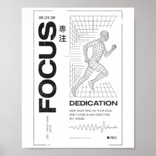 Poster Citation Fitness Y2k Gym Entraînement Discipline Y