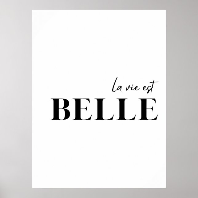 Poster Citation française "La vie est belle" (Devant)