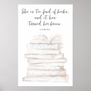Poster Citation humoristique de Livre de femme pour amate