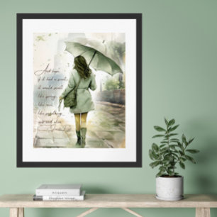 Poster Citation Inspirante à l'Aquarelle Espoir dans la P