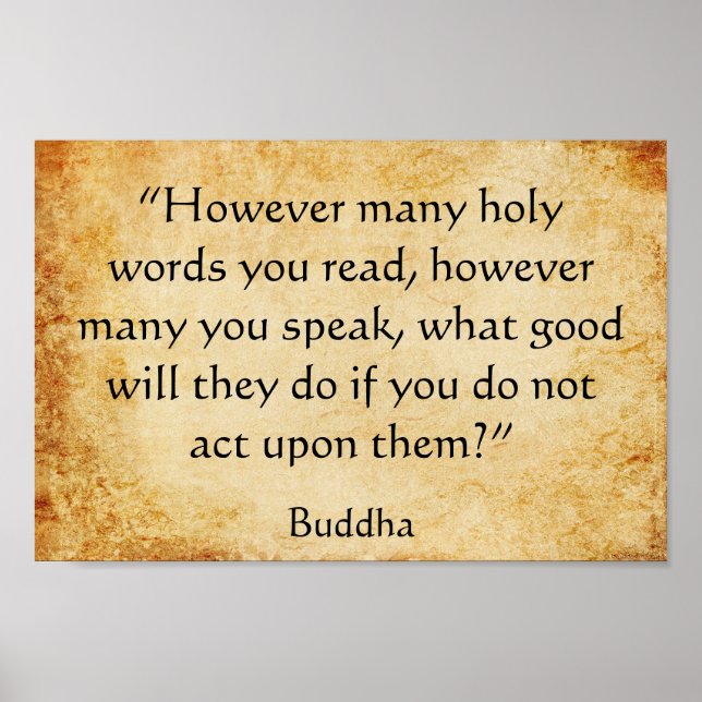 Poster Citation inspirante de Bouddha (Devant)