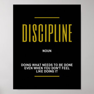 Poster Citation inspirante de discipline