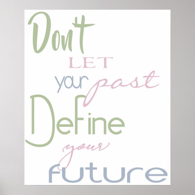 Poster Citation Inspirante de Dorm Room - Définir votre a (Devant)