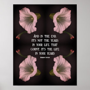 Poster Citation Inspirante de la Fleur de Gloire du Matin