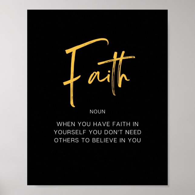 Poster Citation inspirante de la foi (Devant)