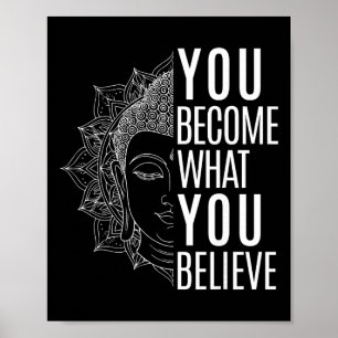 Poster Citation inspirante de la loi d'attraction Bouddha