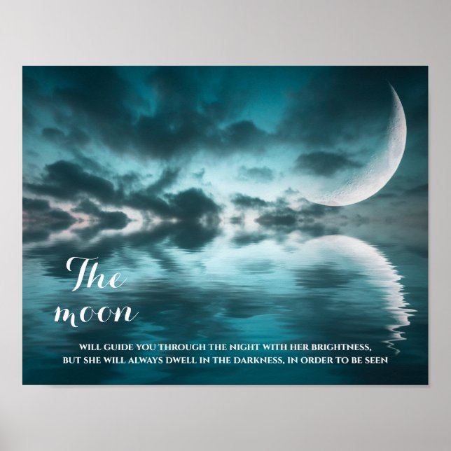Poster Citation inspirante de la nuit Sky Moon (Devant)