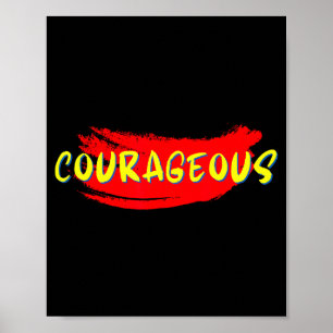 Poster Citation Inspirante de Motivation Courageuse Foi