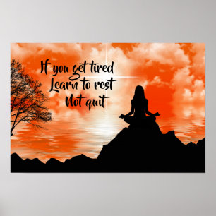 Poster Citation Inspirante de Motivation pour Ne Pas Aban