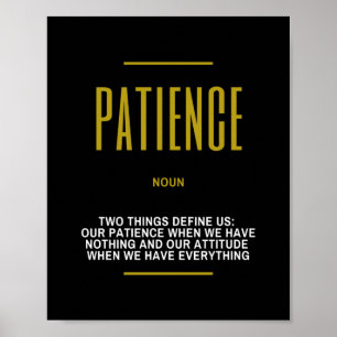 Poster Citation Inspirante De Patience Sur Le Succès